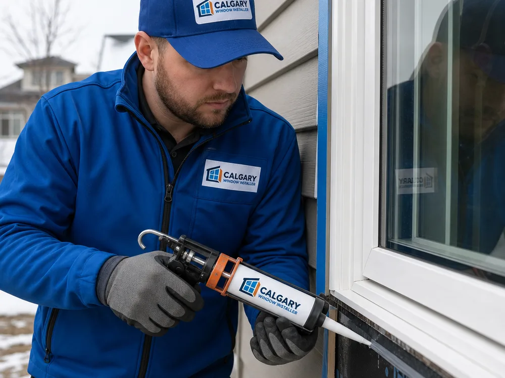 Properly flashed and sealed window opening with clean exterior sealant workmanship